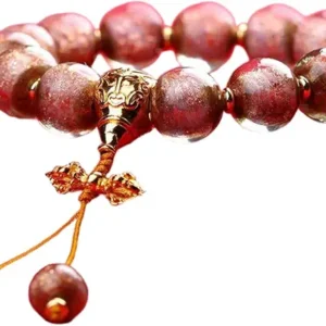 Ruby teardrop bracelet